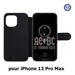 Etui cuir pour Iphone 13 PRO MAX groupe rock AC/DC musique rock ACDC