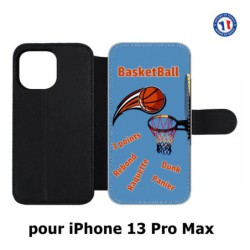 Etui cuir pour Iphone 13 PRO MAX fan Basket