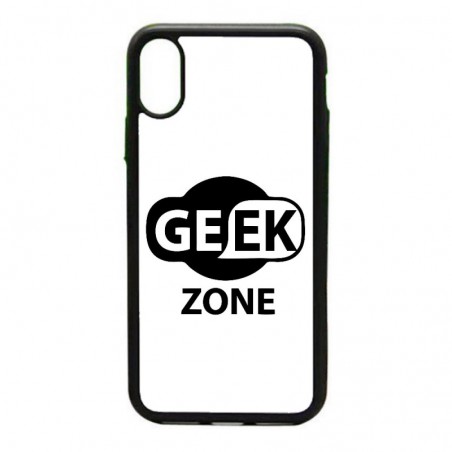 Coque noire pour IPHONE 5C Logo Geek Zone noir & blanc