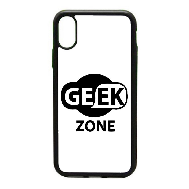 Coque noire pour IPHONE 6/6S Logo Geek Zone noir & blanc
