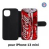 Etui cuir pour iPhone 13 mini Coca-Cola Rouge Original