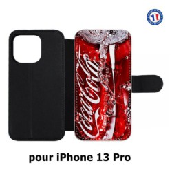 Etui cuir pour iPhone 13 Pro Coca-Cola Rouge Original