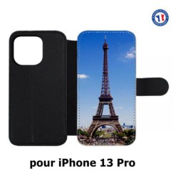 Etui cuir pour iPhone 13 Pro Tour Eiffel Paris France