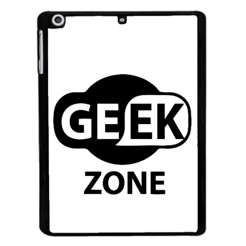 Coque noire pour IPAD 5 Logo Geek Zone noir & blanc