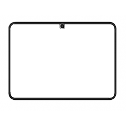 Coque pour Samsung Tab 3 10p P5220 Logo Geek Zone noir & blanc - contour noir (Samsung Tab 3 10p P5220)