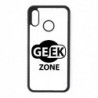Coque noire pour Huawei P30 Logo Geek Zone noir & blanc