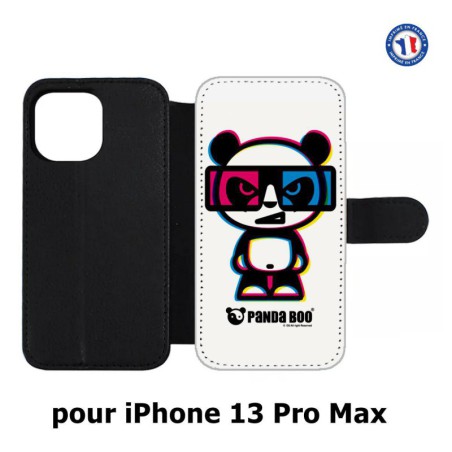 Etui cuir pour Iphone 13 PRO MAX PANDA BOO© 3D - lunettes - coque humour