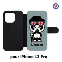Etui cuir pour iPhone 13 Pro PANDA BOO© So British  - coque humour
