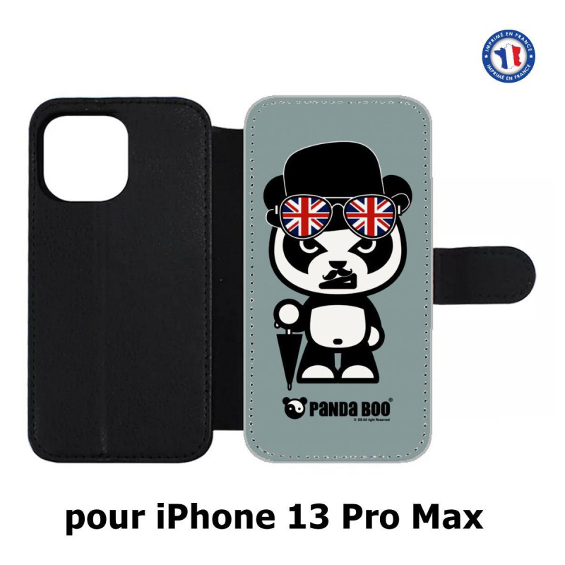 Etui cuir pour Iphone 13 PRO MAX PANDA BOO© So British  - coque humour