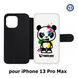 Etui cuir pour Iphone 13 PRO MAX PANDA BOO© paintball color flash - coque humour