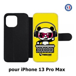 Etui cuir pour Iphone 13 PRO MAX PANDA BOO© DJ music - coque humour