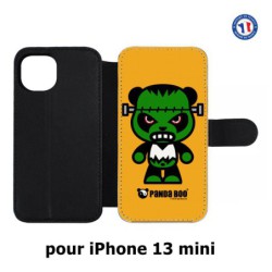 Etui cuir pour iPhone 13 mini PANDA BOO© Frankenstein monstre - coque humour