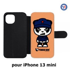 Etui cuir pour iPhone 13 mini PANDA BOO© Mao Panda communiste - coque humour