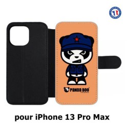 Etui cuir pour Iphone 13 PRO MAX PANDA BOO© Mao Panda communiste - coque humour