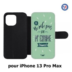 Etui cuir pour Iphone 13 PRO MAX ProseCafé© coque Humour : Je ne râle pas Je m'exprime