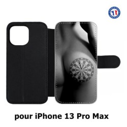 Etui cuir pour Iphone 13 PRO MAX coque sexy Cible Fléchettes - coque érotique