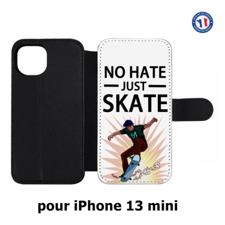 Etui cuir pour iPhone 13 mini Skateboard