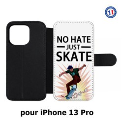 Etui cuir pour iPhone 13 Pro Skateboard
