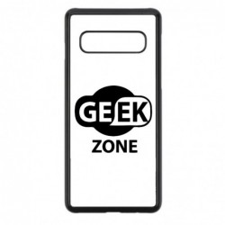 Coque noire pour Samsung J510 Logo Geek Zone noir & blanc
