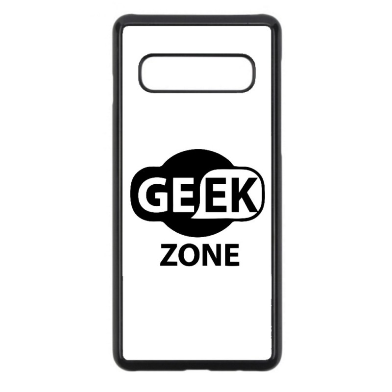 Coque noire pour Samsung S2 Logo Geek Zone noir & blanc