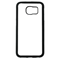 Coque pour Samsung S6 Logo Geek Zone noir & blanc - contour noir (Samsung S6)