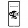 Coque noire pour Samsung S6 Edge Logo Geek Zone noir & blanc