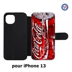 Etui cuir pour iPhone 13 Coca-Cola Rouge Original