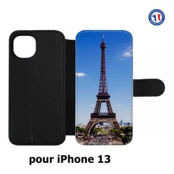 Etui cuir pour iPhone 13 Tour Eiffel Paris France