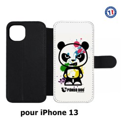 Etui cuir pour iPhone 13 PANDA BOO© paintball color flash - coque humour