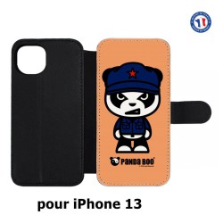 Etui cuir pour iPhone 13 PANDA BOO© Mao Panda communiste - coque humour