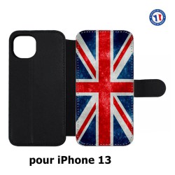 Etui cuir pour iPhone 13 Drapeau Royaume uni - United Kingdom Flag
