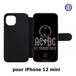 Etui cuir pour Iphone 12 MINI groupe rock AC/DC musique rock ACDC