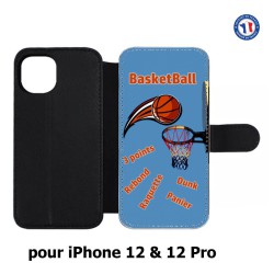 Etui cuir pour Iphone 12 et 12 PRO fan Basket