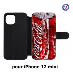 Etui cuir pour Iphone 12 MINI Coca-Cola Rouge Original