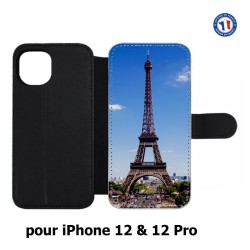 Etui cuir pour Iphone 12 et 12 PRO Tour Eiffel Paris France