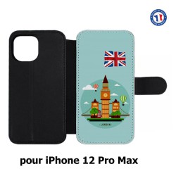 Etui cuir pour Iphone 12 PRO MAX Monuments Londres - Big Ben