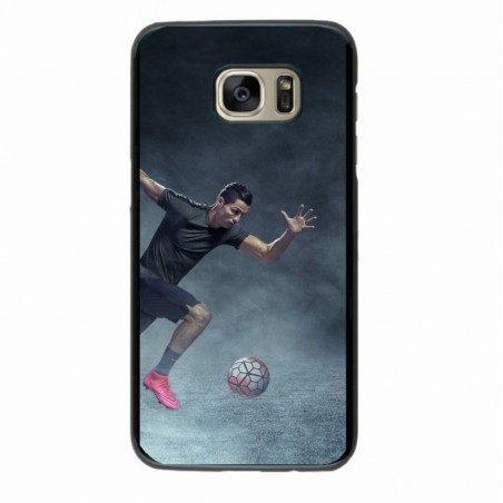 Coque noire pour Samsung A520/A5 2017 Cristiano Ronaldo Juventus Turin Football course ballon
