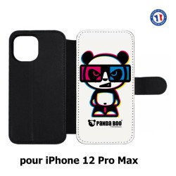 Etui cuir pour Iphone 12 PRO MAX PANDA BOO© 3D - lunettes - coque humour