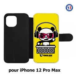 Etui cuir pour Iphone 12 PRO MAX PANDA BOO© DJ music - coque humour