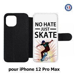 Etui cuir pour Iphone 12 PRO MAX Skateboard