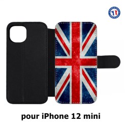 Etui cuir pour Iphone 12 MINI Drapeau Royaume uni - United Kingdom Flag