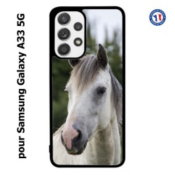 Coque pour Samsung Galaxy A33 5G Coque cheval blanc - tête de cheval