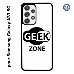 Coque pour Samsung Galaxy A33 5G Logo Geek Zone noir & blanc