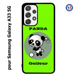 Coque pour Samsung Galaxy A33 5G Panda golfeur - sport golf - panda mignon
