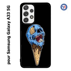 Coque pour Samsung Galaxy A33 5G Ice Skull - Crâne Glace - Cône Crâne - skull art