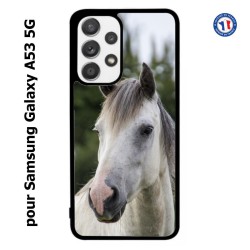 Coque pour Samsung Galaxy A53 5G Coque cheval blanc - tête de cheval