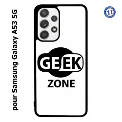 Coque pour Samsung Galaxy A53 5G Logo Geek Zone noir & blanc