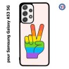Coque pour Samsung Galaxy A53 5G Rainbow Peace LGBT - couleur arc en ciel Main Victoire Paix LGBT