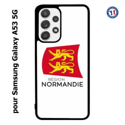 Coque pour Samsung Galaxy A53 5G Logo Normandie - Écusson Normandie - 2 léopards