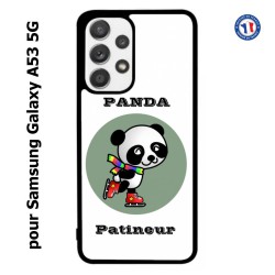 Coque pour Samsung Galaxy A53 5G Panda patineur patineuse - sport patinage